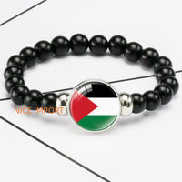 Bracelet perlé élastique noir drapeau nigérian le plus vendu, accessoires patriotiques pour les mains, bracelet tendance pour hommes et femmes