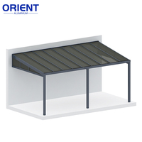 Toldo de Policarbonato para Balcón, Cubierta Impermeable de Aluminio para Patio Exterior, Protección Contra la Lluvia