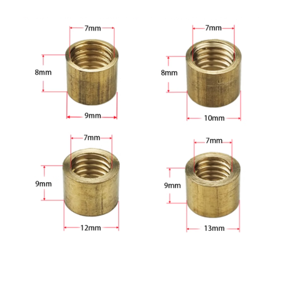 PATIKIL Brass Pool Cue Ferrules, Billiard Cue Tips