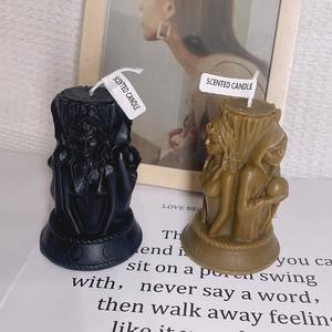 INS Luxe Maison Pilier <span class=keywords><strong>D</strong></span>écoratif <span class=keywords><strong>Cire</strong></span> <span class=keywords><strong>De</strong></span> Soja Magique Triple <span class=keywords><strong>D</strong></span>éesse En Forme <span class=keywords><strong>De</strong></span> Bougies Parfumées - Product Image 2