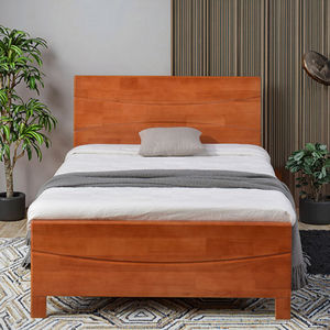 Современный простой дубовый каркас кровати 1,2/1,5 метров <span class=keywords><strong>Queen</strong></span> Size или односпальная кровать для квартиры для школ или строительных площадок - Product Image 2