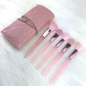 Migliore qualità usa e getta 7 logo privata fornitori sintetica profesional mini rosa make up brush