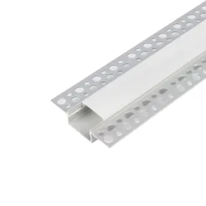 Silver LED Strip Channel Continuous Spot Milky White Cover For Waterproof LED Strip