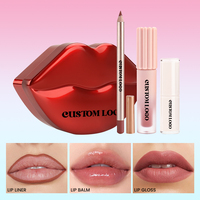 Kit de Maquillage Lèvres Professionnel : Rouge à Lèvres Mat Longue Tenue Imperméable et Crayon à Lèvres avec Étiquetage – Vente en Gros