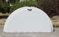 Vente directe d'usine Table pliante en plastique blanc Table peu encombrante Table ronde de pique-nique