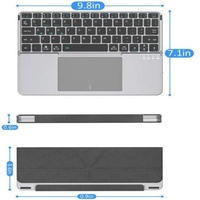 Clavier pliable JOMAA BT, clavier sans fil pliable avec pavé tactile, clavier portable rechargeable pour téléphone, tablette, ordinateurs portables