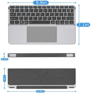 JOMAA Folding <b>Keyboard</b> BT Foldable <b>Wireless</b> <b>Keyboard</b> with Touchpad Portable Rechargeable <b>Keyboard</b> for Phone Pad Tablet Laptops - Product Image 6