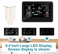 8'i 1 Arada İç Mekan Hava Kalitesi Dedektörü 5 Yıl Ömürlü NDIR CO2 Sensörü Lazer PM2.5 VOC Modülü Tuya 5G WiFi Veri Kaydedici LCD Monitör
