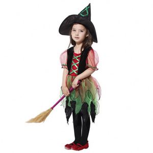 Nouveauté - Costume de sorcière pour filles pour fête d'Halloween, robe de cosplay avec chapeau 4ourcostumes - Product Image 5
