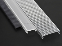Couvercle d'abat-jour en relief pour diffuseur micro prismatique acrylique PC extrudé pour bande lumineuse à LED linéaire