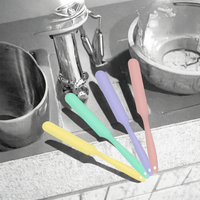 4 Pcs Set Spatula Silikon Tahan Panas, Food Grade, Gagang Panjang, untuk Mengikis, Membuat Kue, Selai, Mentega, dan Mencampur