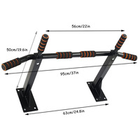 Barra Horizontal de Acero Pulido Mate ZJFIT para Gimnasio en Casa, Barra de Entrenamiento de Fuerza para Montar en la Pared, Barras Paralelas Negras Resistentes