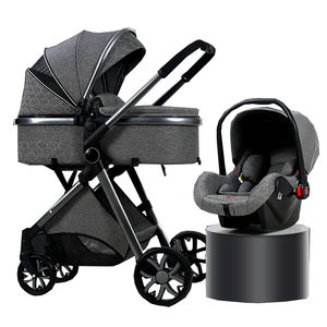 Fournisseur chinois de poussettes de luxe pour bébés, vente directe, poussette 3 en 1 avec siège surélevé - Product Image 4
