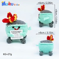 Figurine Amigurumi en crochet faite main sur mesure, motif Dumpster Fire, finie, drôle, cadeau farfelu pour amis, fournitures pour boutiques de cadeaux