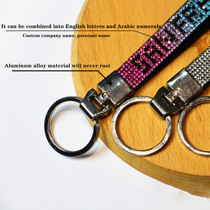 Conjunto de autodefensa de alta calidad, llavero, cordón, diamantes de imitación, accesorios de moda, pulsera de cristal, bolso de mano ostentoso, encanto - Product Image 5