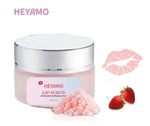 HEYAMO 개인 상표 립 스크럽 각질 제거 드 Labios 번개 립 치료 설탕 Lipscrub 코코넛 맛 핑크 엑스 폴리 에이 팅 스크럽