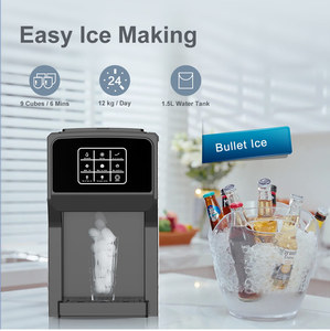 Xách tay nhà máy Countertop bán buôn 3 trong 1 thép không gỉ Tự động Bullet Ice Crusher Cube Khối các nhà sản xuất nước Dispenser - Product Image 2