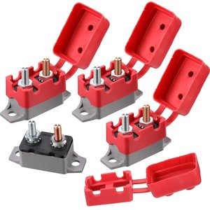 5A 10A 15A 20A 30A 40A 50A disjoncteur goujon boulon DC 12V-24V disjoncteur réarmable automatique avec couvercle pour camion de <span class=keywords><strong>voiture</strong></span> - Product Image 1