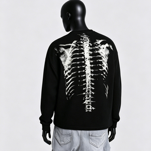<span class=keywords><strong>Felpa</strong></span> da <span class=keywords><strong>uomo</strong></span> girocollo in cotone 100% lavorato <span class=keywords><strong>a</strong></span> maglia, pesante, con stampa DTG personalizzata <span class=keywords><strong>a</strong></span> <span class=keywords><strong>maniche</strong></span> lunghe, stile streetwear - Product Image 3