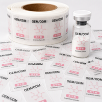 Étiquettes personnalisées argentées brillantes étanches pour flacons - Faible MOQ 3ml 5ml 7ml 10ml Autocollants pour emballage de bouteilles en verre