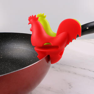 Soporte para olla de silicona con forma de gallo colorido, prevención de desbordamiento de cocina, soporte para hornear, cuchara, Clips para ollas - Product Image 3