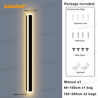 Hofoled 110V 220V Applique Murale Acrylique Extérieure Intérieure pour Chambre et Jardin, Lumière Murale Solaire/Applique Murale LED