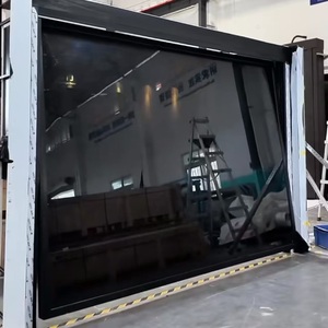 <span class=keywords><strong>Porte</strong></span> de <span class=keywords><strong>garage</strong></span> automatique à ouverture latérale en acier, avec cadre en alliage d'aluminium industriel extérieur personnalisé, verre givré, étanche et électrique - Product Image 5