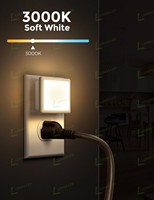 Veilleuse LED LOHAS 0.3W mini, à brancher sur prise murale, carrée, avec capteur automatique crépuscule-aube, pour enfants, bébés, chambre à coucher, salle de bain