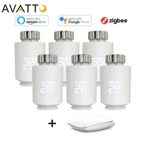 Avatto Tuya Smart Zigbee3.0 Trv termostato controlador de temperatura de calefacción de suelo Válvula de radiador termostática inteligente Digital