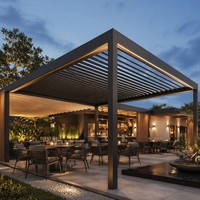 Pergola de jardin en aluminium durable pour l'extérieur, abri de loisirs résistant aux intempéries, structure de cour de villa