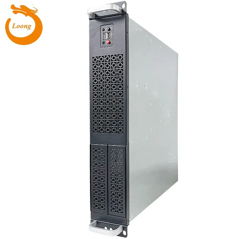 Zhenloong 2u Pc Case 2U Matx Case Korte Diepte Netwerk Mini Itx 2U Server Rack Mount Chassis Firewall Industriële Controle case