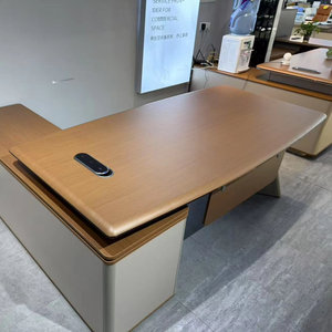 Ý sang trọng nội thất văn phòng thiết kế văn phòng điều hành bàn lớn bàn với kệ văn phòng bảng thiết lập - Product Image 1