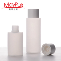 Flacon cosmétique rond de luxe vide en plastique HDPE doux au toucher, 100 ml, 150 ml, 200 ml, 250 ml, 400 ml, pour tonique visage et peau, avec système twist-up