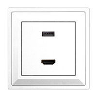 Panel de Control Inteligente KNX Laigen 86 Tipo 4 Gang 8 Control, Personalizable, Plástico Blanco, RS485, para Cortinas de Luz y Escenas, con Control Remoto de Campo y Red