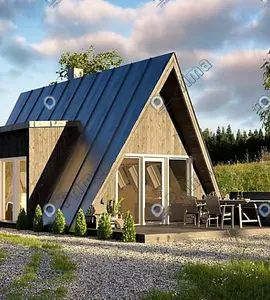 Cabine en bois, petite maison de cabine simple