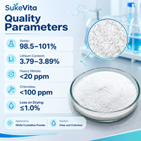 Poudre d'orotate de lithium de haute pureté CAS 5266-20-6, poudre cristalline blanche testée par HPLC, ingrédient nutritionnel en vrac