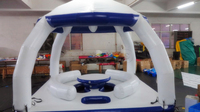 Plateforme flottante gonflable pour jet ski, quai pour PWC avec auvent lounge pour marina, yacht, lac, complexe hôtelier