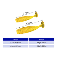 Leurre souple Bellance Premium 3.5/4.5cm à queue en T, ver bionique réaliste pour la pêche au dindon en lac, export du fabricant
