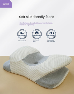 WJ-2057 Appui-tête orthopédique moderne à mémoire de forme, confortable, en tissu doux à rebond, haute qualité, avec cloison papillon - Product Image 3