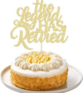 1 Pieza Decoración para Pastel con Purpurina Dorada 'La Leyenda se Retira', Feliz Retiro, Adiós a la Tensión, ¡Hola Pensión! - Product Image 6