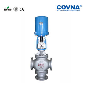 Vanne de régulation électrique à trois voies à dérivation et fusion pour vapeur et huile à haute température avec signal de sortie électronique 4-20 mA - Product Image 5