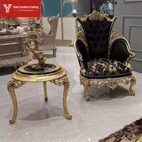 Canapé Chesterfield Royal Turc pour salon, une place, mobilier pour la maison, l'hôtel ou l'appartement, design en bois et cuir