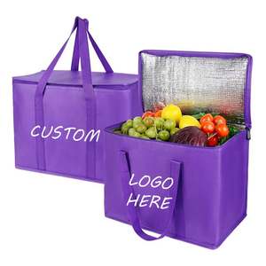 Wholesale Leak Proof Picnic Food Portable Thermal <b>Bag</b> Drink <b>Insulated</b> <b>Lunch</b> <b>Bag</b> Grocery Cooler <b>Bag</b> With Zippered Top - Product Image 1