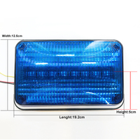 Nouvelle Feu de signalisation LED carré 6x4 pouces, 12-24V, en aluminium, 4 fils, pour ambulance et feu stop automobile