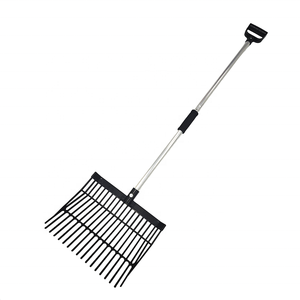 <span class=keywords><strong>Fourche</strong></span> <span class=keywords><strong>à</strong></span> <span class=keywords><strong>fumier</strong></span> légère en plastique ABS pour écurie, avec <span class=keywords><strong>manche</strong></span> amovible en alliage d'aluminium et poignée en forme <span class=keywords><strong>de</strong></span> D - Product Image 1