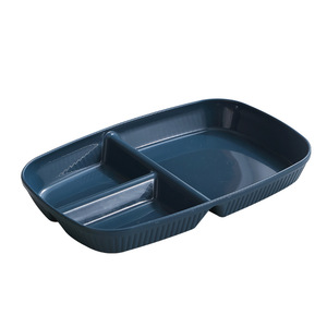 Plato Rectangular Dividido de Paja de Trigo, Antideslizante, para Servir Desayuno y Frutas, Color Sólido - Product Image 5