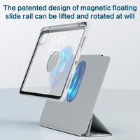 Étui intelligent magnétique rotatif pour tablette avec fonction de charge, réveil/veille automatique, support intégré, compatible iPad 7/8/9 10.2, anti-chute et résistant à l'usure