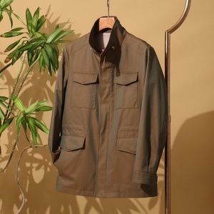 Blouson Bomber Unisexe <span class=keywords><strong>Kaki</strong></span> Imperméable et Coupe-Vent en Polyester Multi-Poches Décontracté pour Extérieur, Manteau de Pluie Printemps à Capuche – Collection 2026 – Vente Flash - Product Image 1