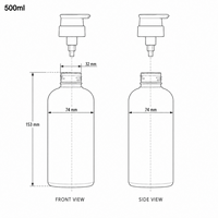 Bouteille en PET de 500 ml avec pompe à mousse, étiquetage, impression à chaud, shampooing, savon pour les mains, nettoyant pour le visage, savon pour les mains pour enfants, emballage personnalisé