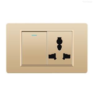 118 Lámpara de Pared Dorada Americana con Interruptor, Enchufe USB Tipo C, Enchufe de Corriente Americano, Británico y Europeo - Product Image 3